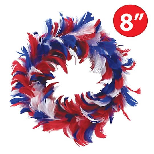 Beistle 8" Red, White & Blue Fancy Wreaths, 2ct.